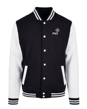 Laden Sie das Bild in den Galerie-Viewer, MCI | College Jacke mit Backprint | Unisex | Black