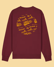 Laden Sie das Bild in den Galerie-Viewer, WILLERS Crewneck 1 mit Backprint | men | burgundy