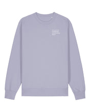 Laden Sie das Bild in den Galerie-Viewer, Humboldt | Sweat mit Backprint | Unisex | Lavender