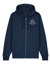 Laden Sie das Bild in den Galerie-Viewer, Lebenshilfe NRW Sweat-Jacke mit Rücken-Motiv | unisex | blau