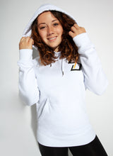 Laden Sie das Bild in den Galerie-Viewer, CS8 Hoodie mit Backprint | unisex | white