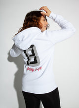 Laden Sie das Bild in den Galerie-Viewer, CS8 Hoodie mit Backprint | unisex | white