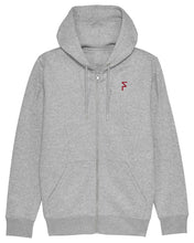 Laden Sie das Bild in den Galerie-Viewer, Formitas Zipper | CIRCLE mit Backprint | unisex | light grey