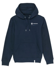 Laden Sie das Bild in den Galerie-Viewer, NAVACOM Hoodie mit Backprint | care | unisex | dark blue