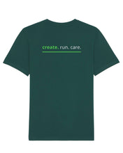 Laden Sie das Bild in den Galerie-Viewer, NAVACOM Shirt mit Backprint | create | unisex | dark green