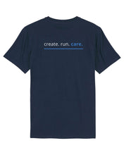 Laden Sie das Bild in den Galerie-Viewer, NAVACOM Shirt mit Backprint | care | unisex | dark blue