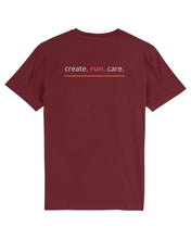 Laden Sie das Bild in den Galerie-Viewer, NAVACOM Shirt mit Backprint | run | unisex | dark red