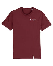 Laden Sie das Bild in den Galerie-Viewer, NAVACOM Shirt mit Backprint | run | unisex | dark red