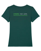 Laden Sie das Bild in den Galerie-Viewer, NAVACOM Shirt mit Backprint | create | wmn | dark green