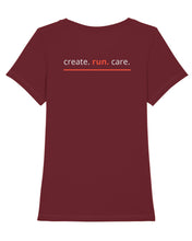 Laden Sie das Bild in den Galerie-Viewer, NAVACOM Shirt mit Backprint | run | wmn | dark red