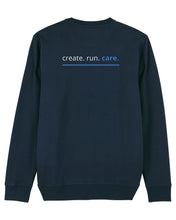 Laden Sie das Bild in den Galerie-Viewer, NAVACOM Crewneck mit Backprint | care | unisex | dark blue