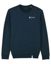 Laden Sie das Bild in den Galerie-Viewer, NAVACOM Crewneck mit Backprint | care | unisex | dark blue