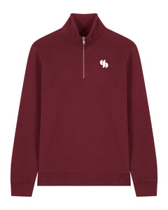 SPG | Halfzip mit Backprint 2 | Unisex | Burgundy