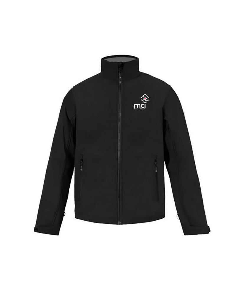 MCI | Softshell Crewjacket mit Backprint | Men | Black