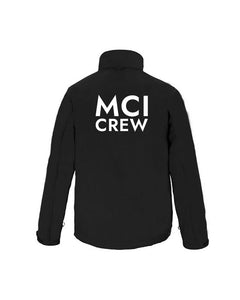 MCI | Softshell Crewjacket mit Backprint | Men | Black