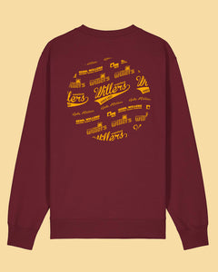 WILLERS Crewneck 2 mit Backprint | men | burgundy