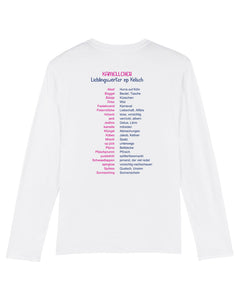 Kamellcher Longsleeve Lieblingswörter | unisex | white