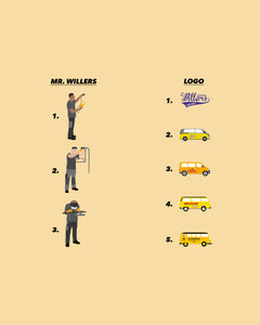 WILLERS Crewneck 1 mit Backprint | men | yellow