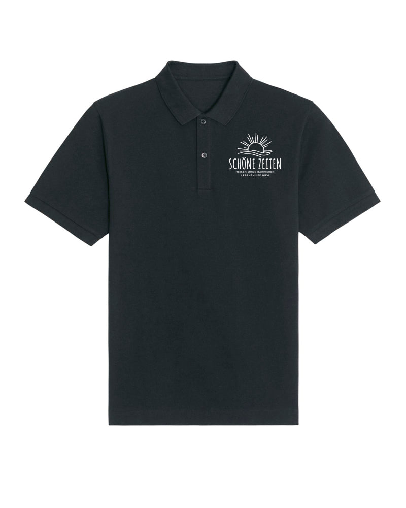 Lebenshilfe NRW Polo-Shirt mit Rücken-Motiv | unisex | schwarz