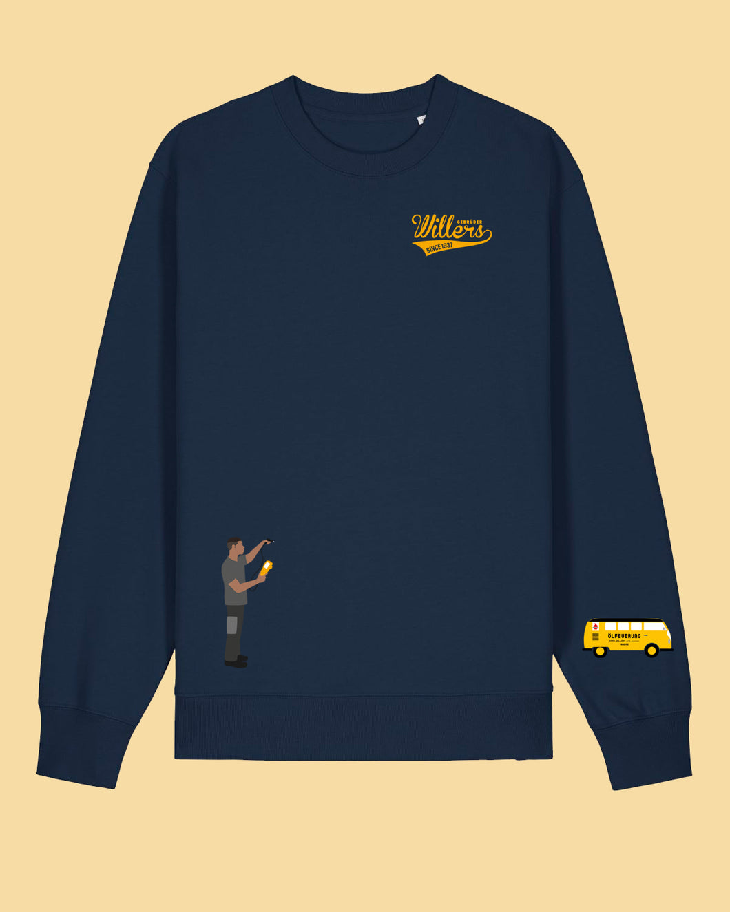 WILLERS Crewneck 1 mit Backprint | men | navy