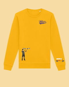 WILLERS Crewneck 2 mit Backprint | men | yellow