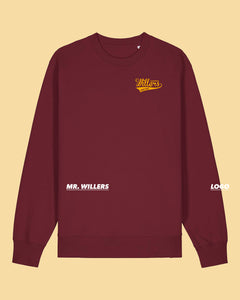 WILLERS Crewneck 2 mit Backprint | men | burgundy