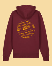 Laden Sie das Bild in den Galerie-Viewer, WILLERS Hoodie 1 mit Backprint | men | burgundy
