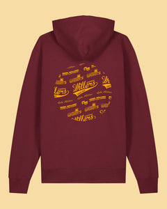 WILLERS Hoodie 1 mit Backprint | men | burgundy