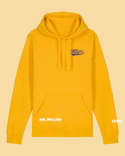 Laden Sie das Bild in den Galerie-Viewer, WILLERS Hoodie 2 mit Backprint | men | yellow
