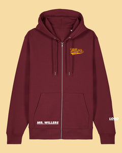 WILLERS Zipper 2 mit Backprint | men | burgundy