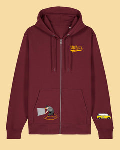 WILLERS Zipper 2 mit Backprint | men | burgundy