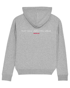 ORAYLIS Hoodie mit Backprint | May the data be with you | wmn | light grey